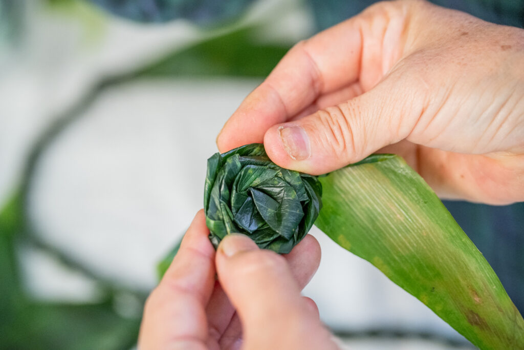 Rose made with Ti leaf