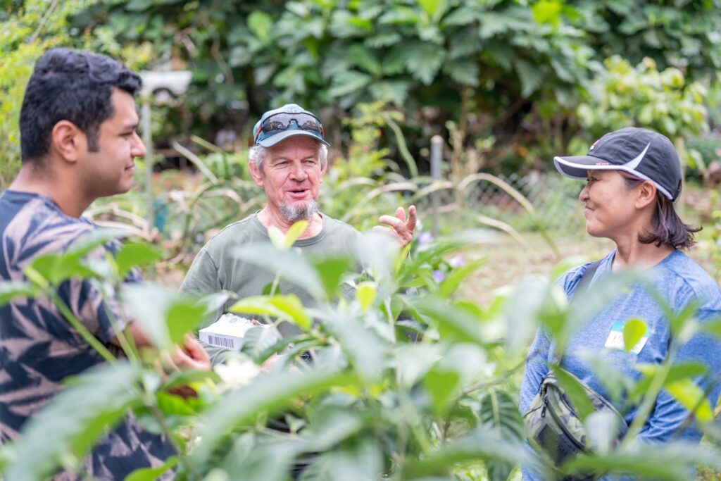 Talking with new volunteers