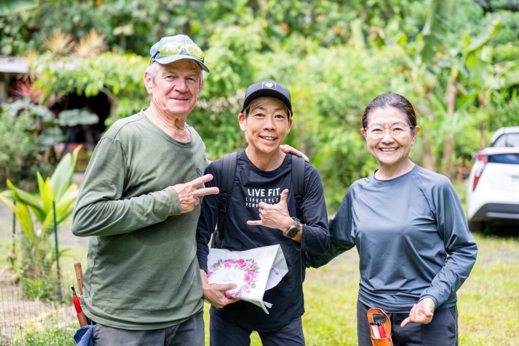Gary and Takae welcome Takako, a popular bodywork therapist in Honolulu.