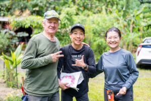 Gary and Takae welcome Takako, a popular bodywork therapist in Honolulu.